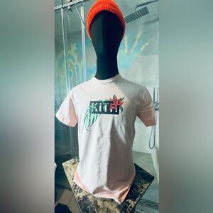 Kith Shirt - L - Cotton Short Sleeve - Box Logo - Y2k Vintage Shirt - Pink Green